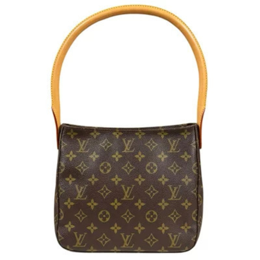 Louis Vuitton Looping Monogram Shoulder Bag Canvas Brown